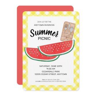 Watermelon Company Summer Picnic Invitation