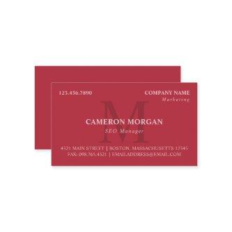 Watermelon Red Monogrammed Professional