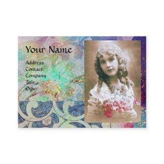 WAVES ,AQUA BLUE TEAL FLORAL SWIRLS PHOTO TEMPLATE