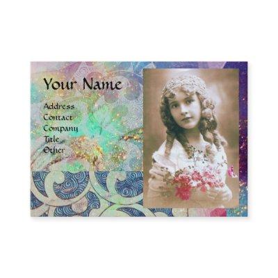 WAVES ,AQUA BLUE TEAL FLORAL SWIRLS PHOTO TEMPLATE