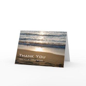 Waves at Sunset Administrative Professionals Day Thank You Card