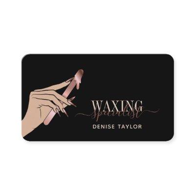 wax blush pink woman hand waxing technician  busin