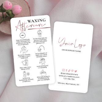 Waxing After Care Guide Pink Rose Gold Beauty Bar