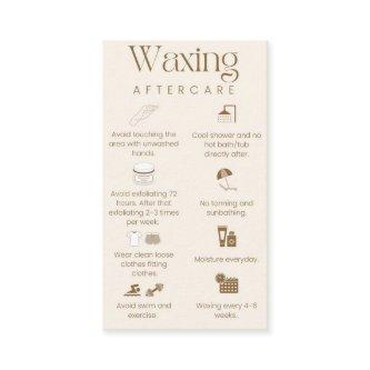 Waxing aftercare card