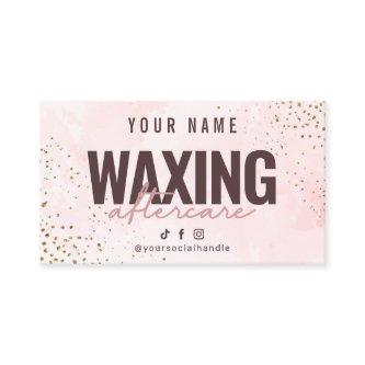 Waxing Marble Gold Pink Luxury Aftercare Card