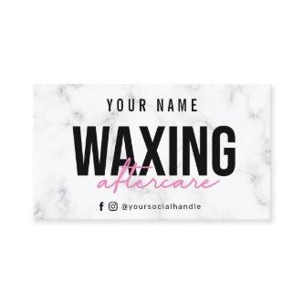 Waxing Marble Pink Luxury Aftercare Card