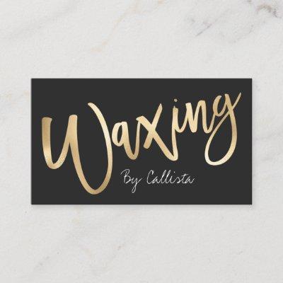 Waxing Simple Chic Gold Modern Typography