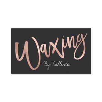 Waxing Simple Chic Rose Gold Modern Typography