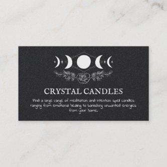 Waxing Waning Moon Crystal Candle Spell