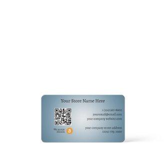 We Accept Bitcoin QR Code Gradient Blue