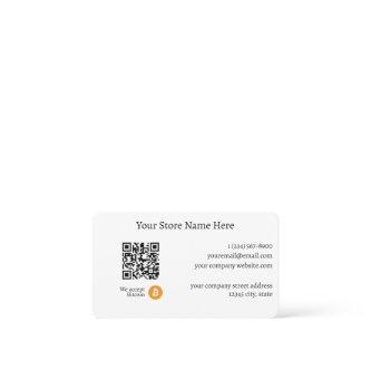 We Accept Bitcoin QR Code White