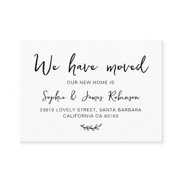 We have Moved New Home Minimal Moving Insert Card