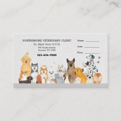 We Love Pets Veterinary Appointment Cards