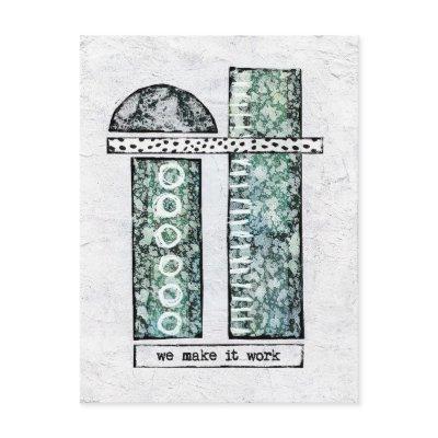 We Make It Work Postcard - Modern Abstract