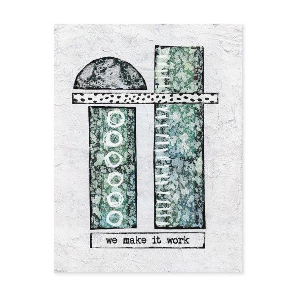 We Make It Work Postcard - Modern Abstract