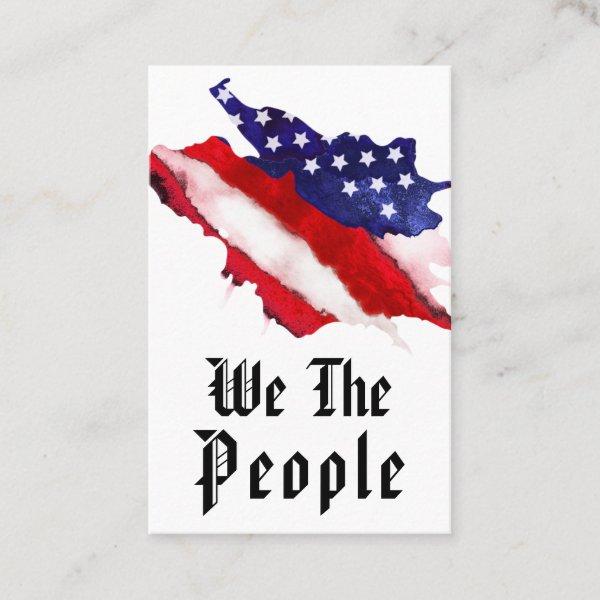 *~* We The People Watercolor American USA Flag