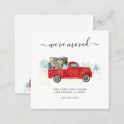 We’ve Moved Watercolor Elegant Moving Announcement