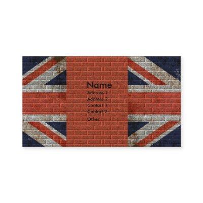 Weathered Union Jack on brick wall