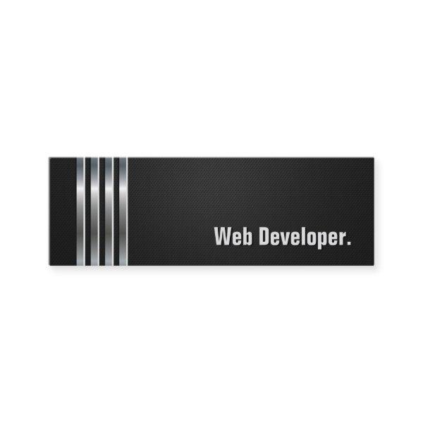 Web Developer - Black Silver Stripes Mini