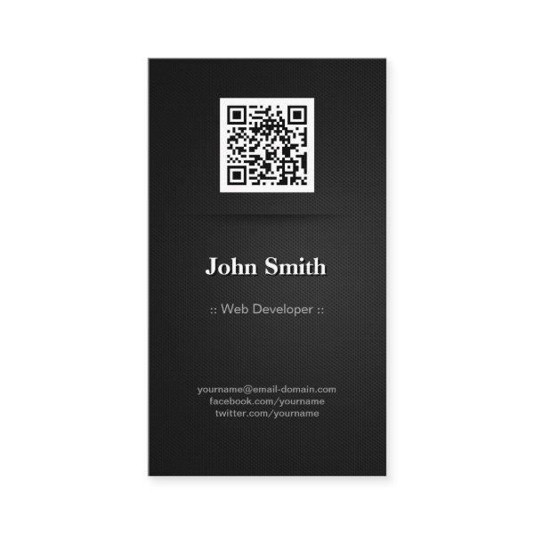 Web Developer - Elegant Black QR Code