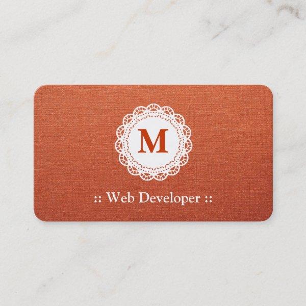 Web Developer - Elegant Lace Monogram