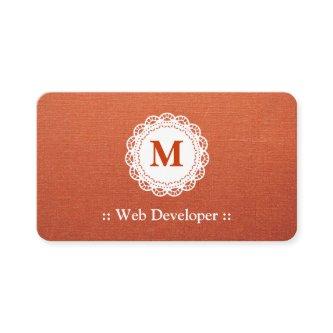 Web Developer - Elegant Lace Monogram