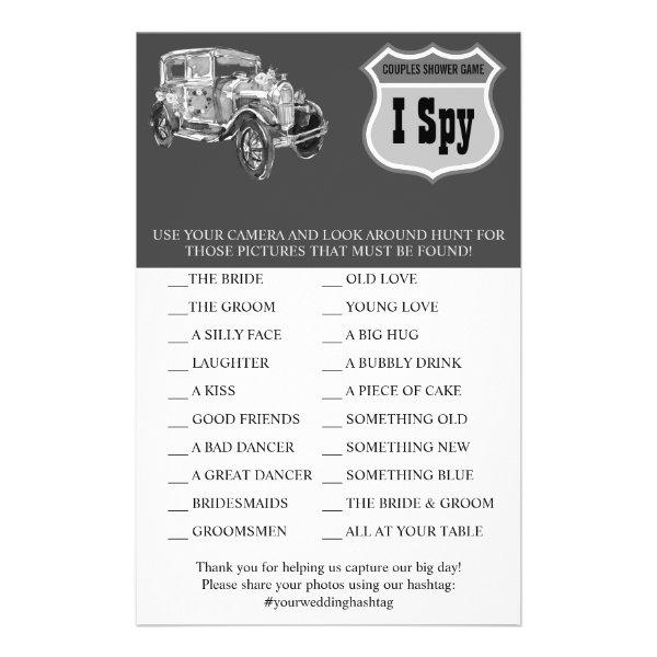 Weddin Car | Wedding Reception | I Spy Game Card Flyer