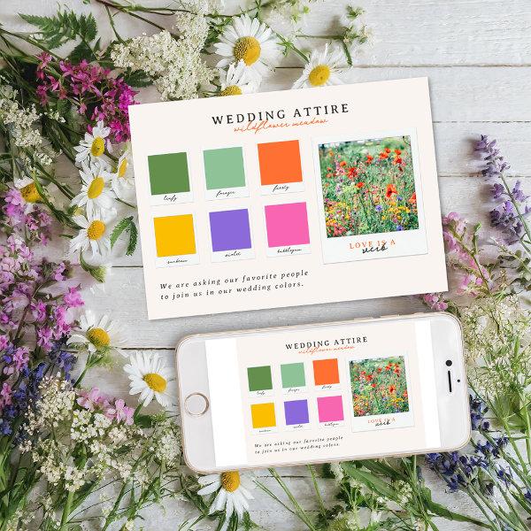 Wedding Attire | Wildflower Color Palette Invitation
