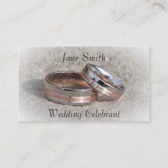 Wedding Celebrant with entwined wedding rings