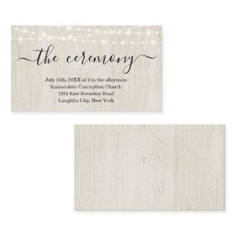 Wedding Ceremony Enclosure Card - Simple