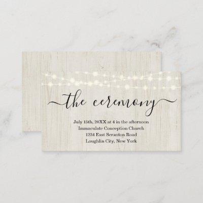 Wedding Ceremony Enclosure Card - Simple