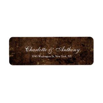 Wedding Elegant Creative Brown Minimalist Label