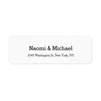 Wedding Elegant Creative Classical Black White Label