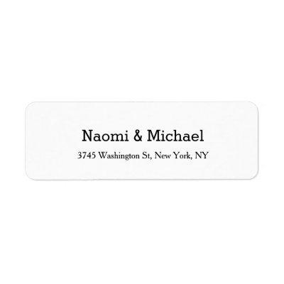 Wedding Elegant Creative Classical Black White Label