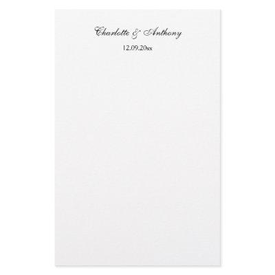 Wedding Elegant Script Creative Black White Stationery