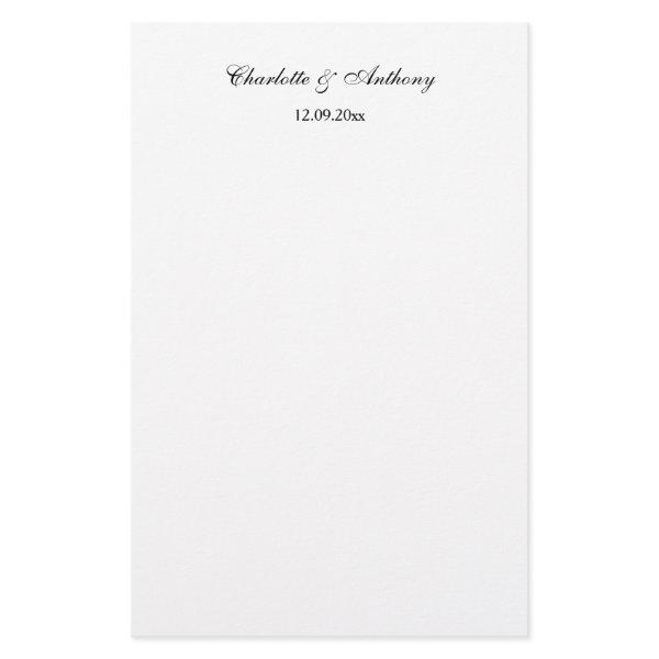 Wedding Elegant Script Creative Black White Stationery