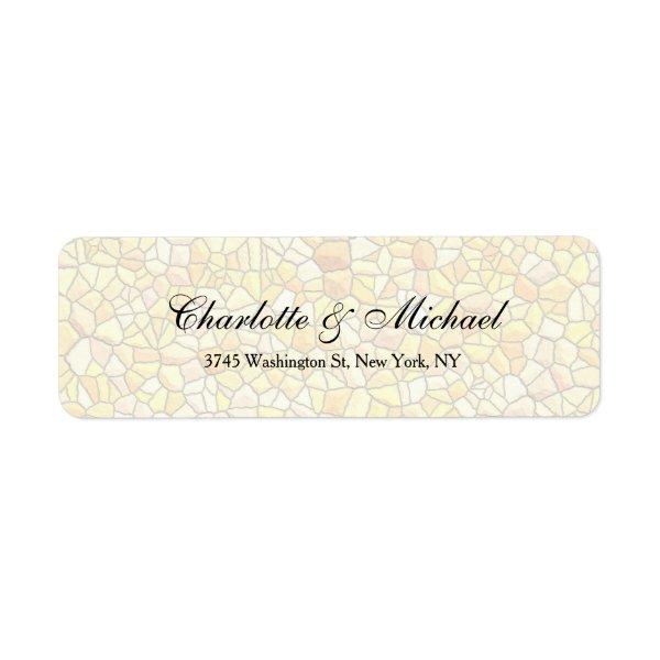 Wedding Elegant Script Creative Stone Design Label
