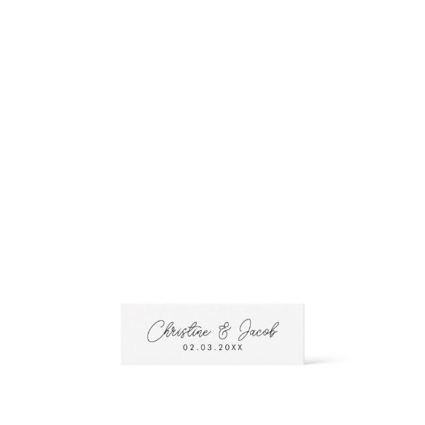 wedding favor simple elegant modern bookmark  calling card