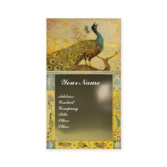 WEDDING LOVE PEACOCK MONOGRAM yellow grey agate
