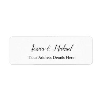 Wedding Modern Elegant Plain Simple Professional Label