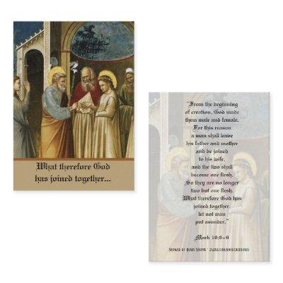 Wedding of St. Joseph & Mary Holy Cards