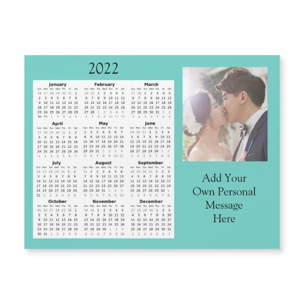 Wedding Photo 2022 Mini Calendar  Magnetic Invitat Magnetic Invitation