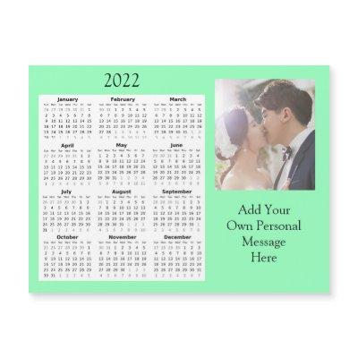 Wedding Photo 2022 Mini Calendar  Magnetic Invitat Magnetic Invitation