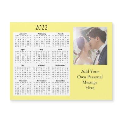 Wedding Photo 2022 Mini Calendar  Magnetic Invitation
