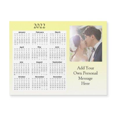 Wedding Photo 2022 Mini Calendar   Magnetic Invitation