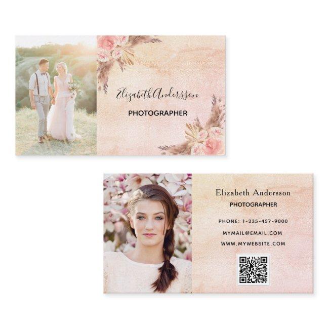 Wedding photographer pampas grass QR code