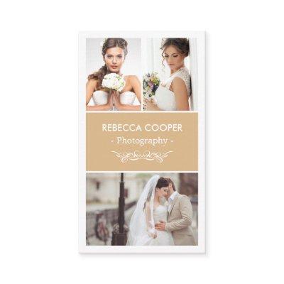 Wedding Photography Collage Elegant Toffee Color
