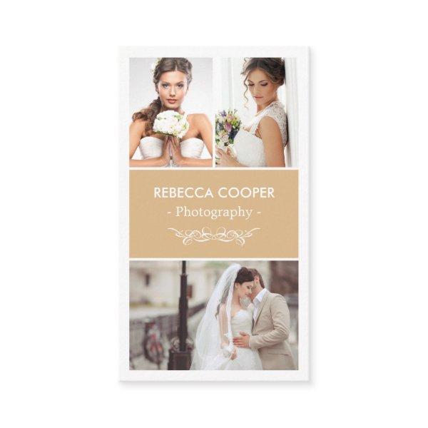 Wedding Photography Collage Elegant Toffee Color