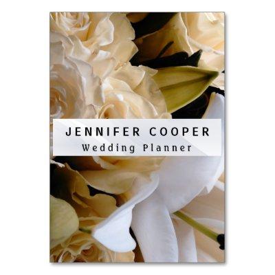 Wedding Planner Promo Handout Card White Roses