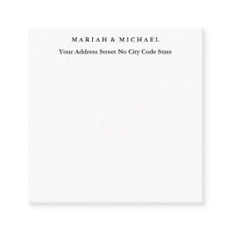 Wedding Trend Minimalist Professional Name Address Enclosure Card